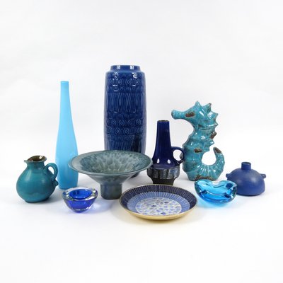 Vintage Glass and Ceramic Objects, 1960s, Set of 10-BH-753106