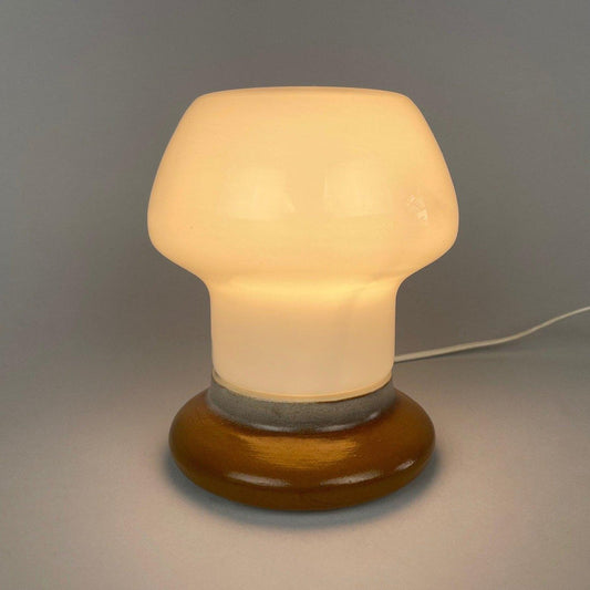 Vintage Glass and Ceramic Table Lamp by Ivan Jakeš, 1960s