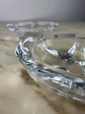 Vintage Glass Ashtrays, Italy, 1980s, Set of 2-YST-1785783