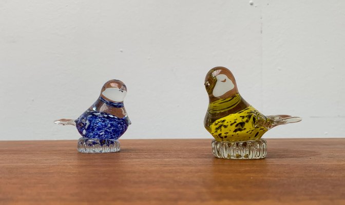 Vintage Glass Bird Sculptures, Set of 2-UAH-984542