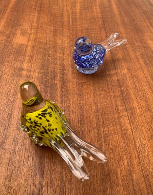 Vintage Glass Bird Sculptures, Set of 2-UAH-984542