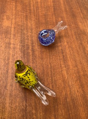 Vintage Glass Bird Sculptures, Set of 2-UAH-984542