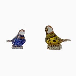 Vintage Glass Bird Sculptures, Set of 2-UAH-984542