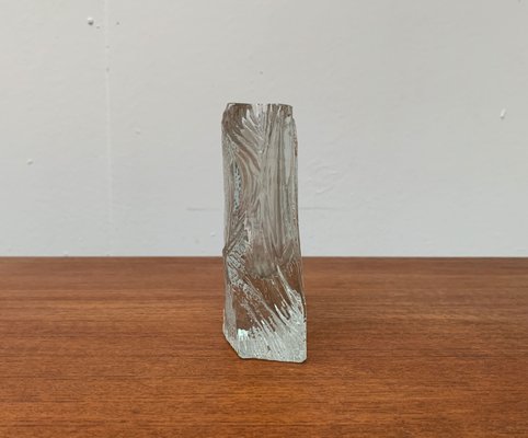 Vintage Glass Block Vase-UAH-1132038