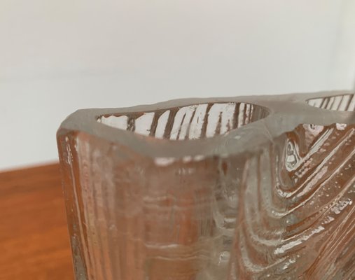 Vintage Glass Block Vase-UAH-1132038