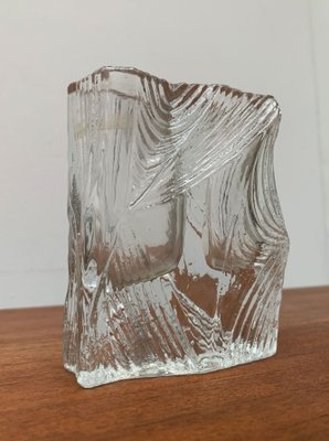 Vintage Glass Block Vase-UAH-1132038