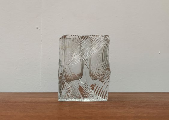 Vintage Glass Block Vase-UAH-1132038