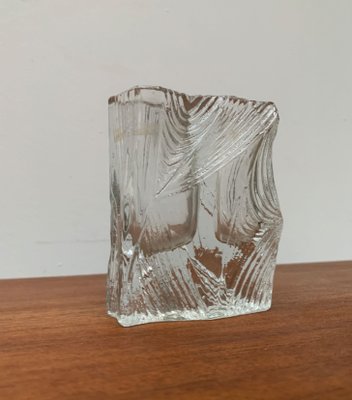 Vintage Glass Block Vase-UAH-1132038