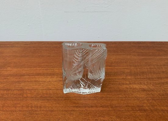 Vintage Glass Block Vase-UAH-1132038