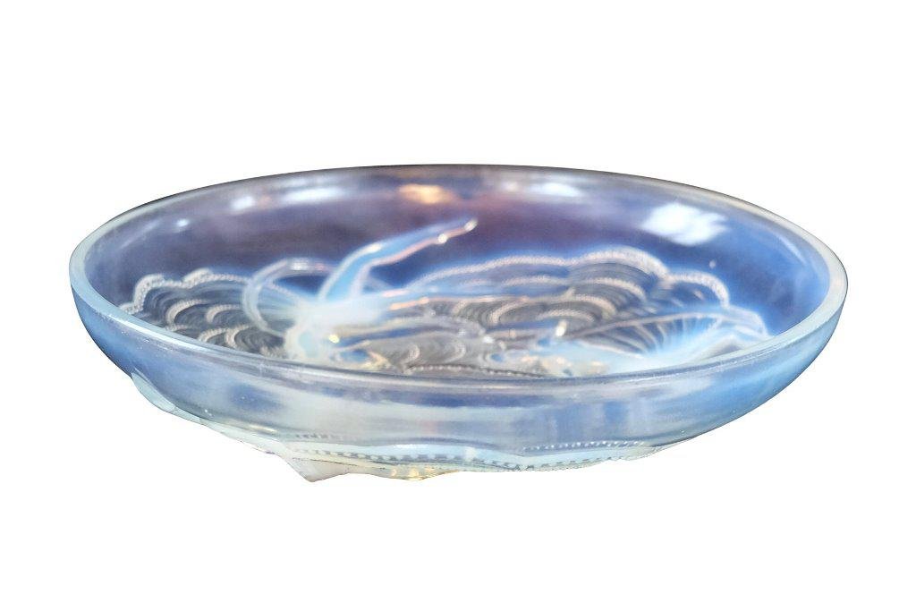 Vintage Glass Bowl with Dancers