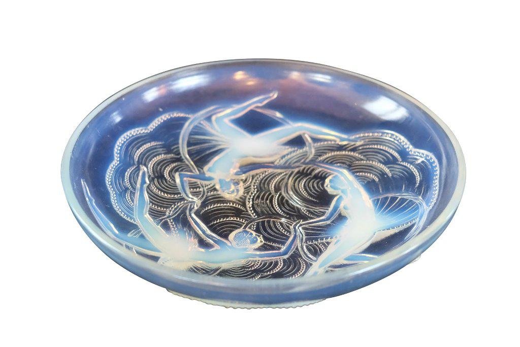 Vintage Glass Bowl with Dancers