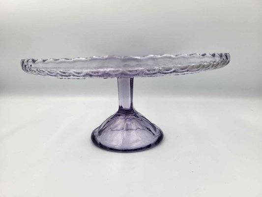 Vintage Glass Cake Platter from New Look, 1970s-CAQ-1368136