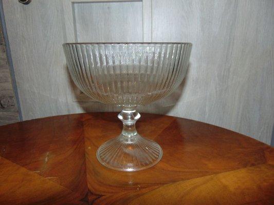 Vintage Glass Cake Stand from Ząbkowice, 1970s-CAQ-632575