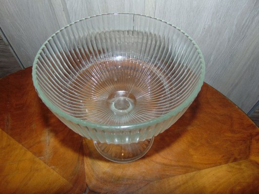 Vintage Glass Cake Stand from Ząbkowice, 1970s-CAQ-632575