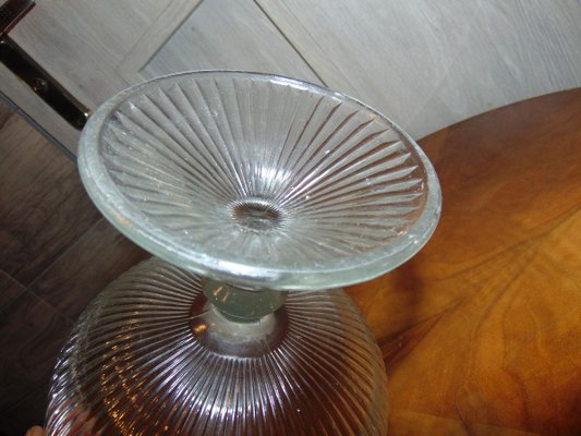 Vintage Glass Cake Stand from Ząbkowice, 1970s-CAQ-632575