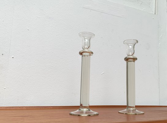 Vintage Glass Candleholder, 1970s, Set of 2-UAH-1377561