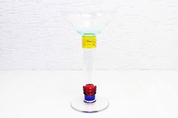 Vintage Glass Candleholder, 1990s-BQF-1756356