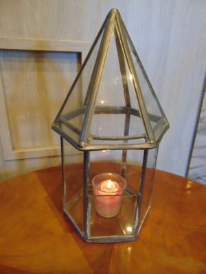 Vintage Glass Candleholder-CAQ-594298