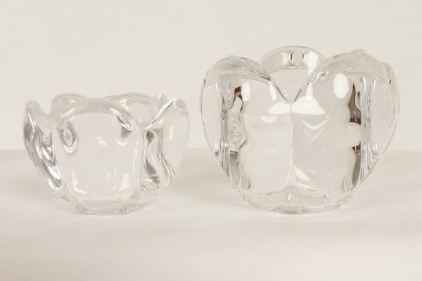 Vintage Glass Candleholders from Holmegaard, 1980s, Set of 8-WIX-685902