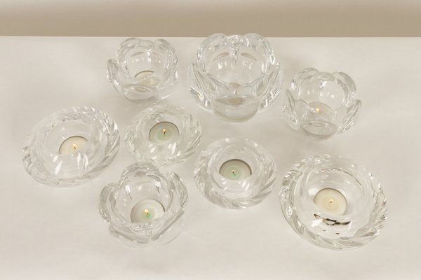 Vintage Glass Candleholders from Holmegaard, 1980s, Set of 8-WIX-685902