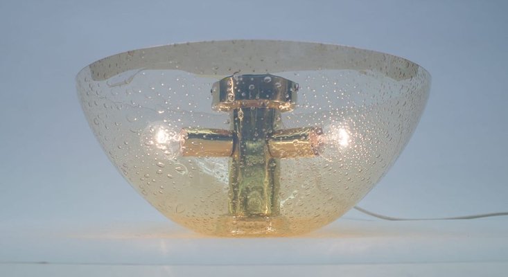 Vintage Glass Ceiling Lamp from WILA, 1970s-KQB-692955