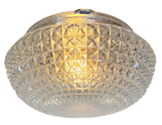 Vintage Glass Ceiling Light, 1970s-CGF-2043840