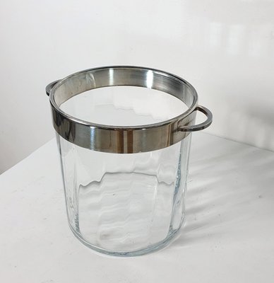 Vintage Glass Champagne Cooler, Italy, 1970s-FO-1179534