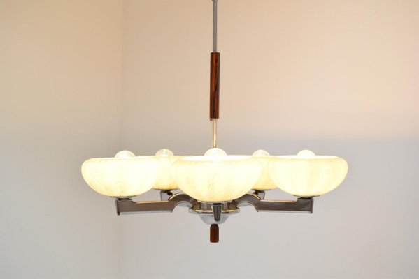 Vintage Glass Chandelier, 1960s-TZ-889235