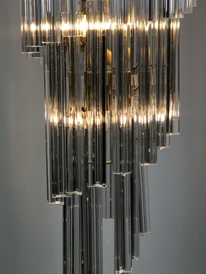 Vintage Glass Crystals Cascade Chandelier in the Style of Paolo Venini, 1980s-RWZ-1181069