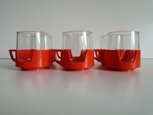 Vintage Glass Cup Set from Simax, Set of 6-ALG-803499