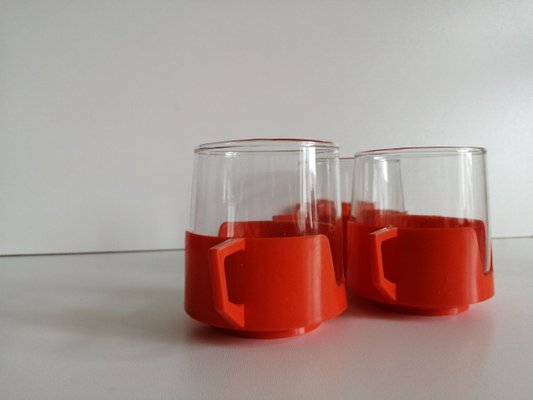 Vintage Glass Cup Set from Simax, Set of 6-ALG-803499