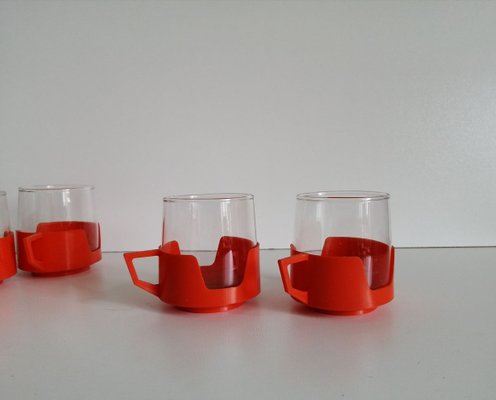 Vintage Glass Cup Set from Simax, Set of 6-ALG-803499