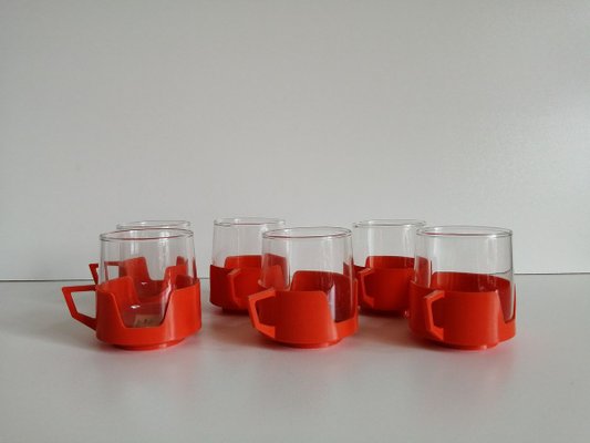 Vintage Glass Cup Set from Simax, Set of 6-ALG-803499