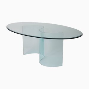 Vintage Glass Dining Table-QAC-2019757