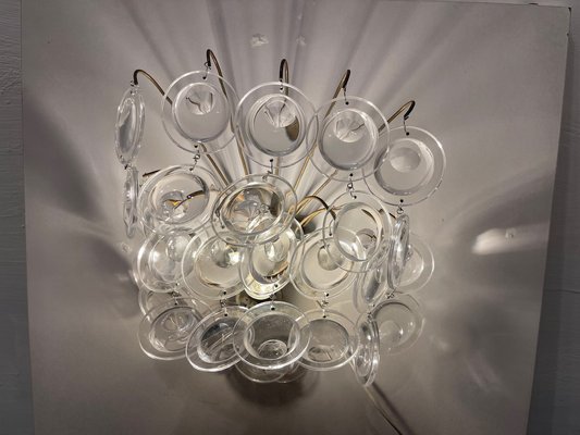 Vintage Glass Disc Sconces, 1960s, Set of 2-JJC-1775278