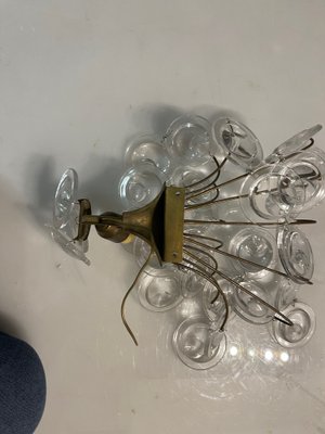 Vintage Glass Disc Sconces, 1960s, Set of 2-JJC-1775278