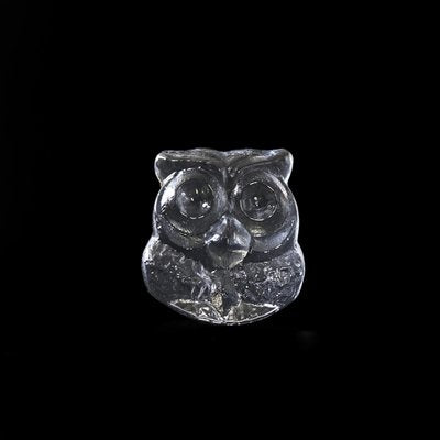 Vintage Glass Figure of an Owl by Lars Hellsten-JKV-2031850