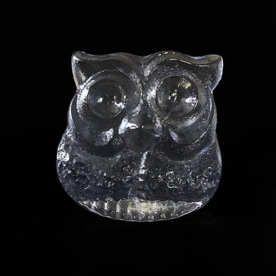 Vintage Glass Figure of an Owl by Lars Hellsten-JKV-2031851