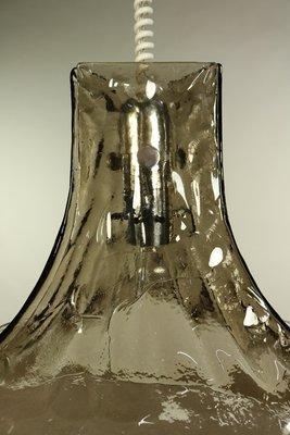 Vintage Glass Gingko Leaf Pendant Lamp from Kalmar Franken KG, 1960s-FUP-658882