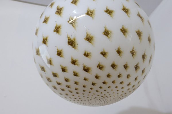 Vintage Glass Globe Pendant Lamp from Venini, 1970s-ZQ-1397585