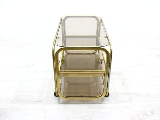 Vintage Glass & Metal Bar Trolley, 1980s-WVA-1142591