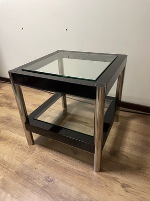 Vintage Glass & Metal Coffee Table, 1930s-JHL-1396965