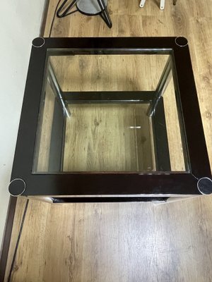 Vintage Glass & Metal Coffee Table, 1930s-JHL-1396965