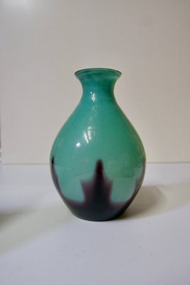 Vintage Glass Paste Vase with Gradient of Blue and Purple, France, 1930s-DKT-2020621