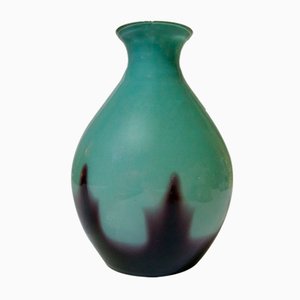 Vintage Glass Paste Vase with Gradient of Blue and Purple, France, 1930s-DKT-2020621