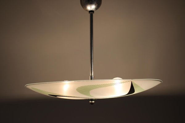 Vintage Glass Pendant Lamp, 1980s-TZ-602193