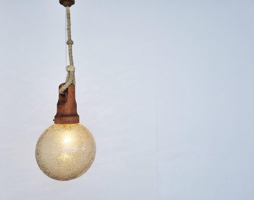 Vintage Glass Pendant Light from Hustadt Leuchten, 1960s-IRH-1313533