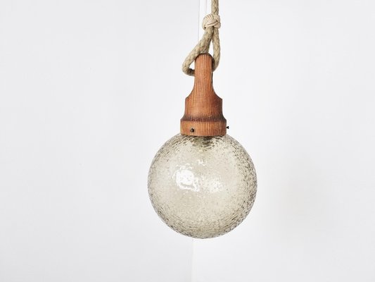 Vintage Glass Pendant Light from Hustadt Leuchten, 1960s-IRH-1313533