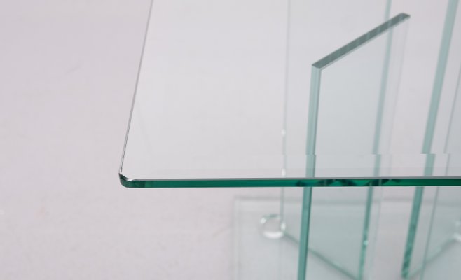 Vintage Glass Side Tables, 1980s, Set of 2-GCG-2041842