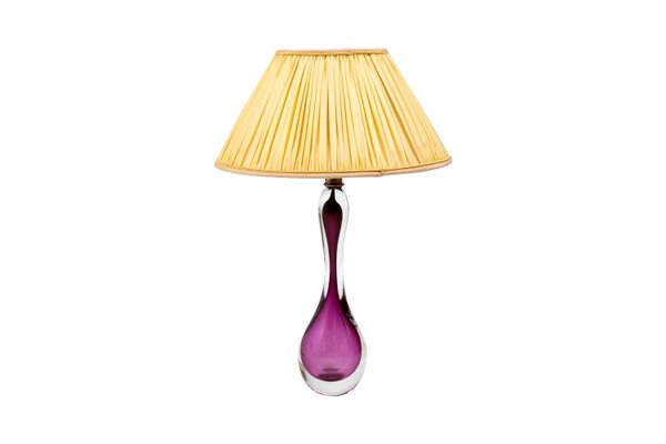 Vintage Glass Table Lamp, 1960s-CEJ-488399